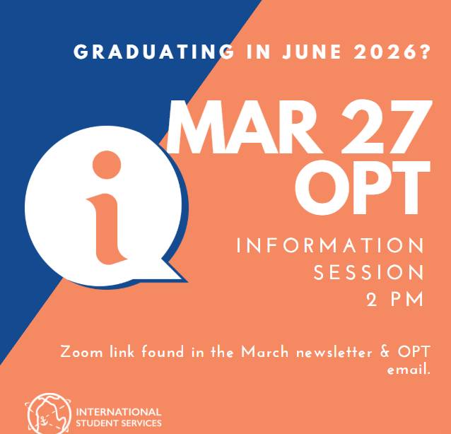 OPT Info Session Flyer